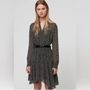 All Saints Martina Splash Dress Small